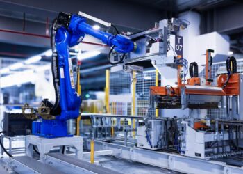 a machine that is working on some kind of thing